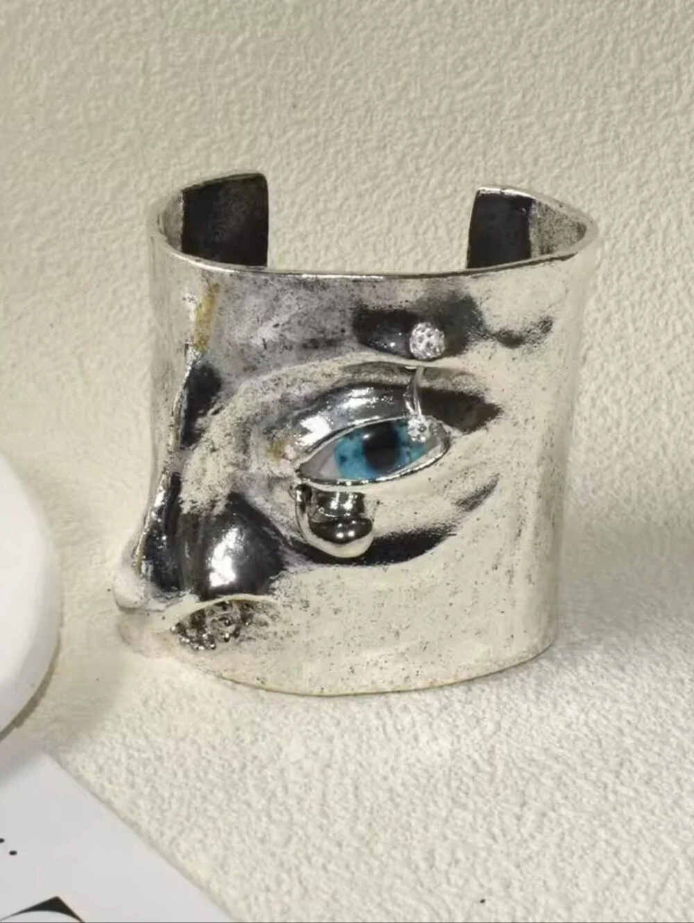Schiaparelli Inspired Surrealist Face Cuff • Luxury Statement Jewelry